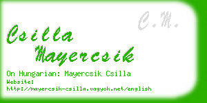 csilla mayercsik business card